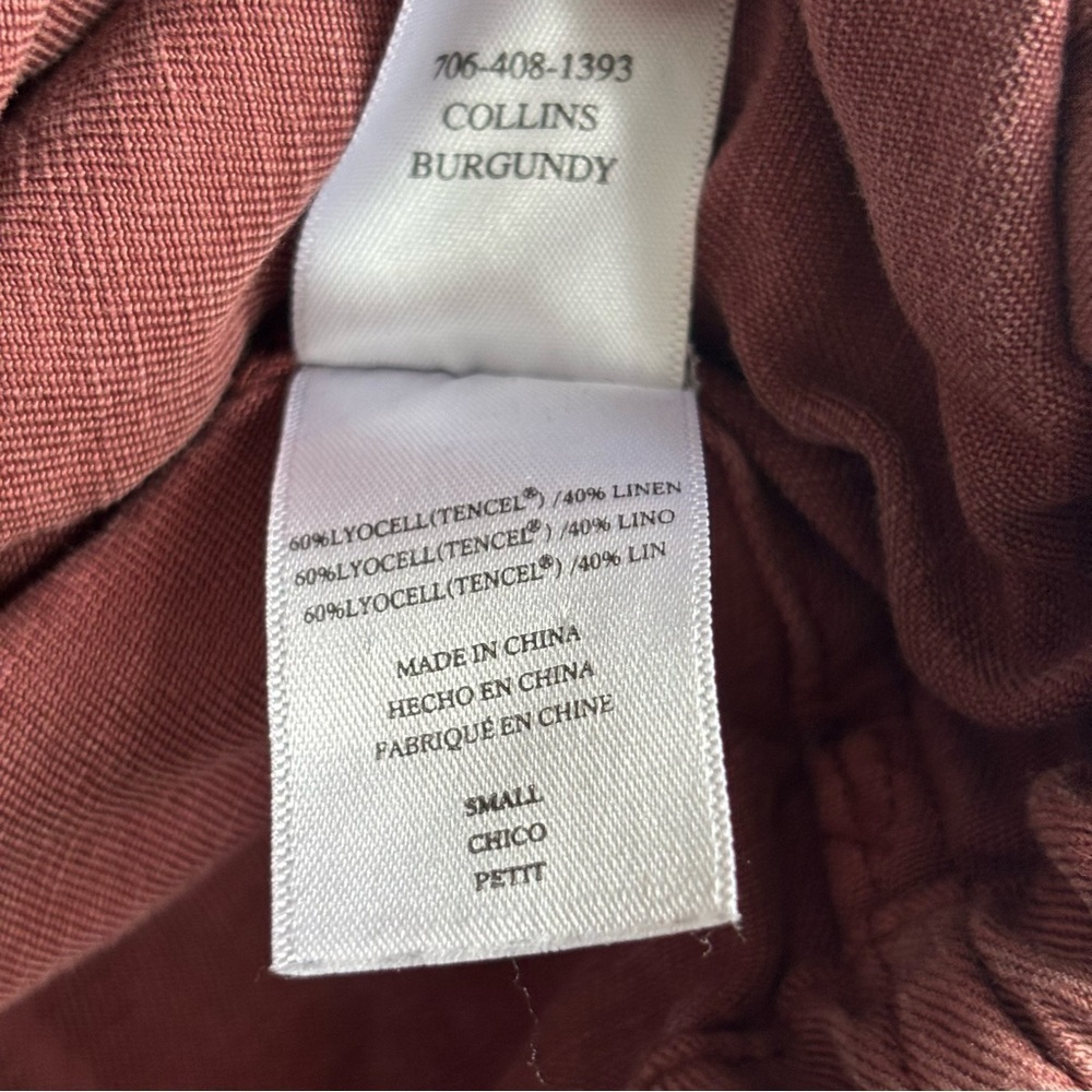 Rails Revolve Collins Burgundy Rust Utility Snap Zip Cinching Tencel Jacket - Picture 15 of 16